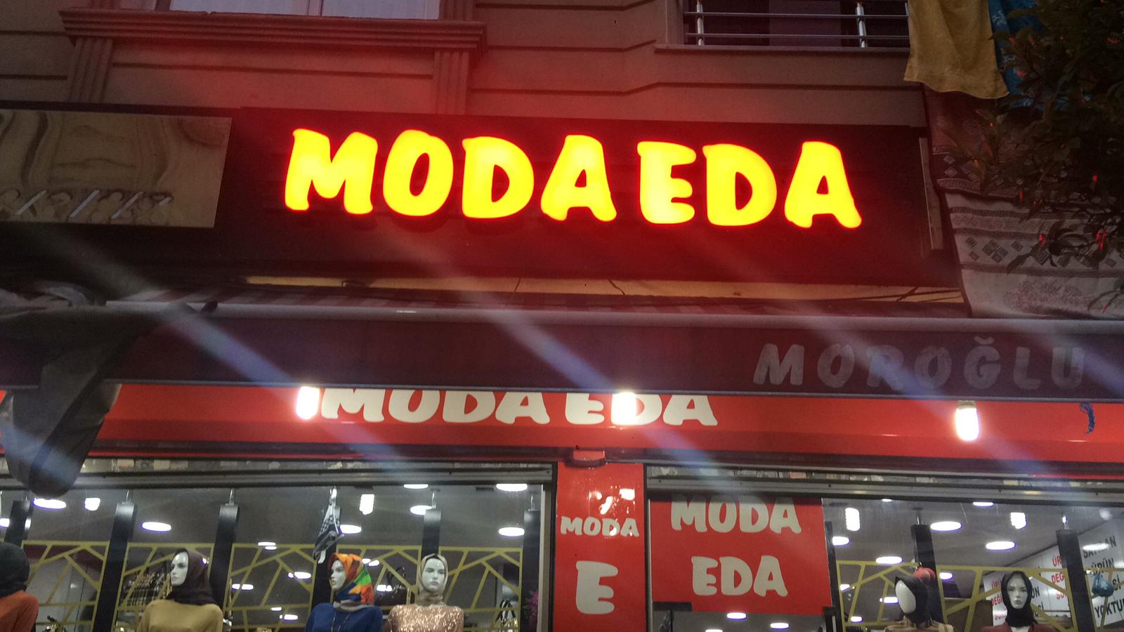 Moda Eda Kutu Harf Tabela | Antik Reklam Referans Çalışması - ANTİK REKLAM