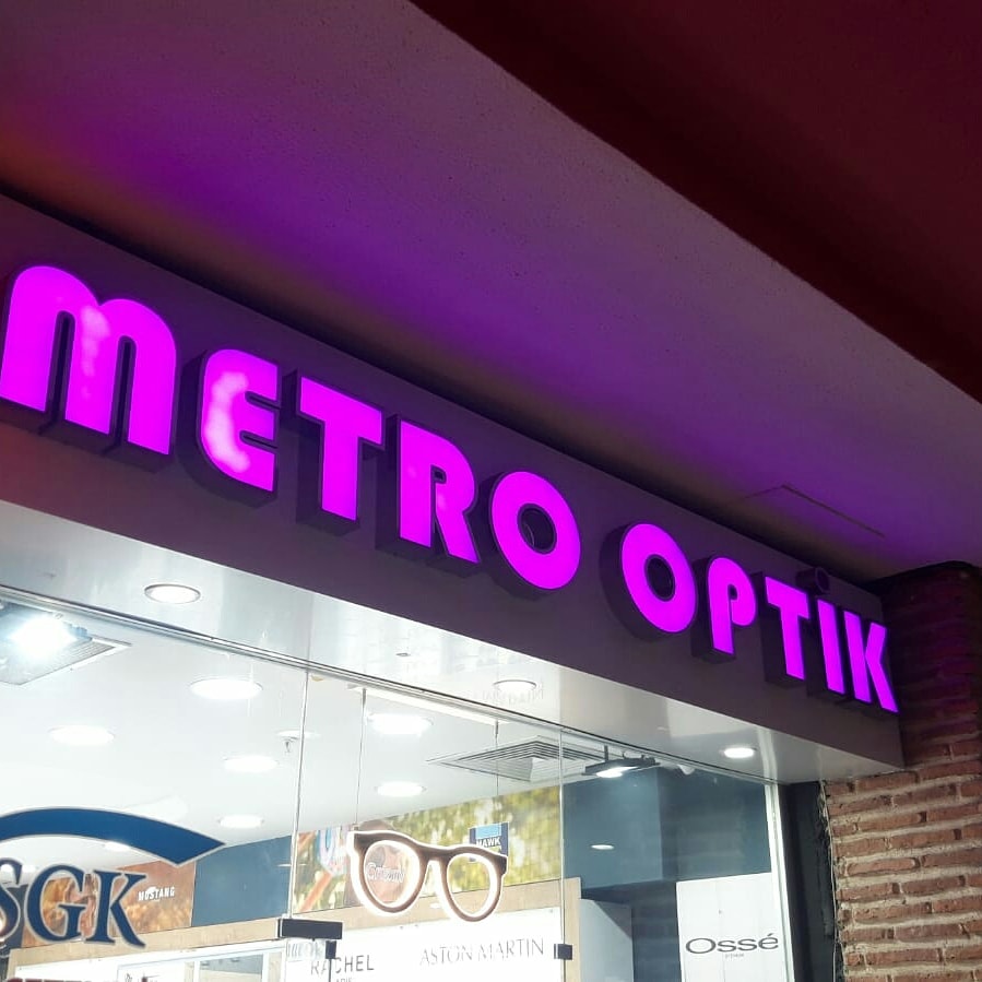 Metro Optik Kutu Harf Tabela | Antik Reklam Referans Çalışması - ANTİK REKLAM