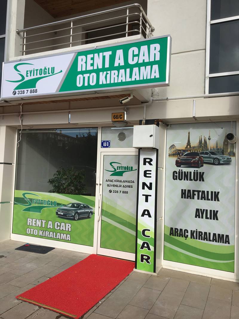Eyitoğlu Rent A Car Vinil Germe Tabela | Antik Reklam - ANTİK REKLAM