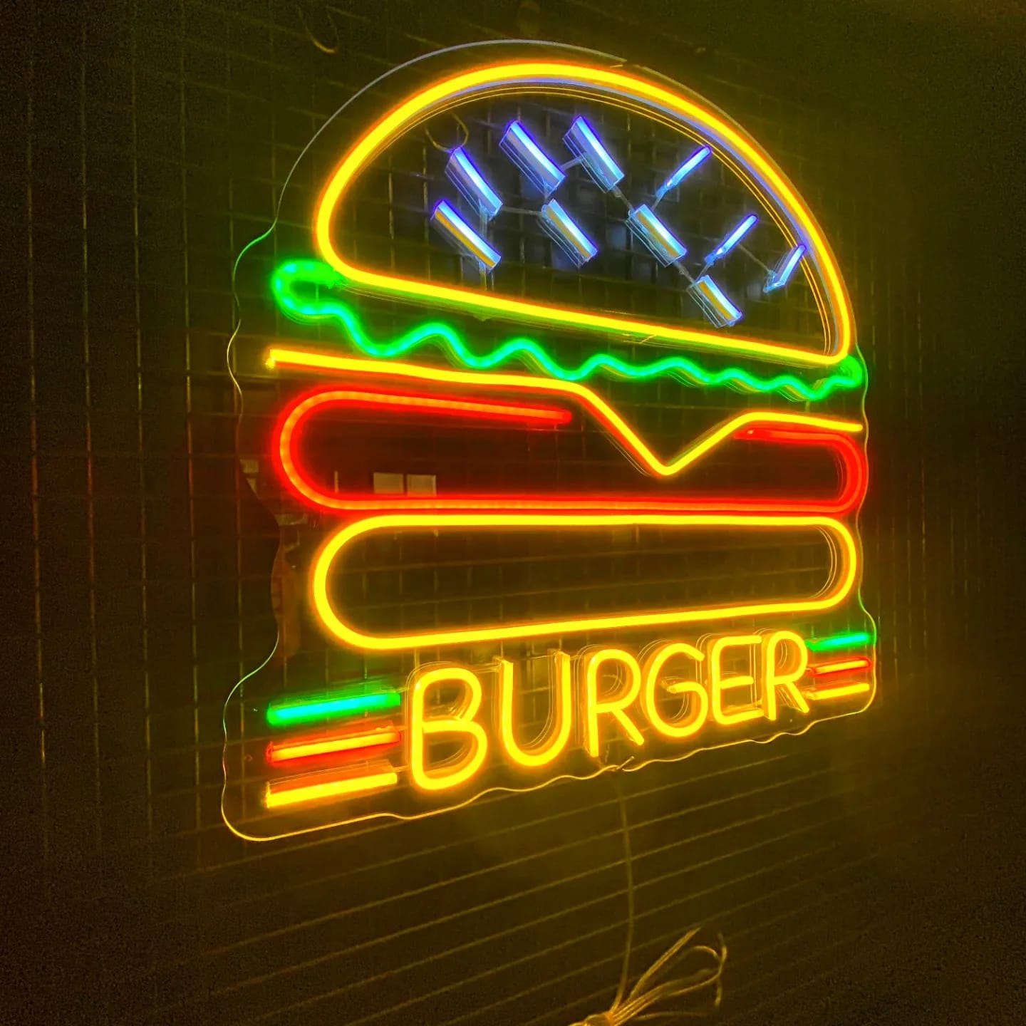 Hamburger Neon Led Tabela | Antik Reklam - ANTİK REKLAM