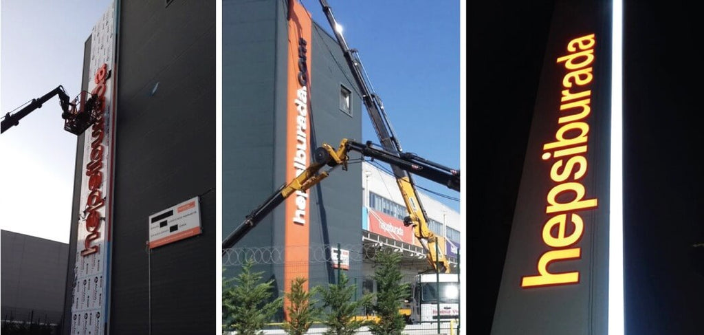 Hepsiburada Kutu Harf Tabela | Antik Reklam Referans Çalışması - ANTİK REKLAM