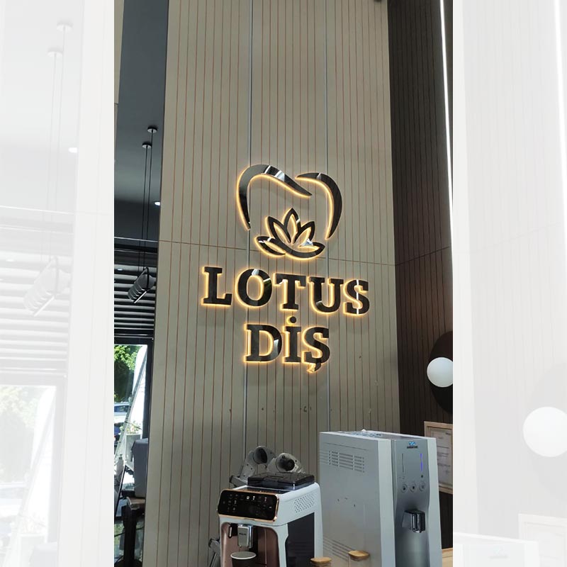 Lotus Diş Işıklı Tabela | Antik Reklam Referans Çalışması - ANTİK REKLAM