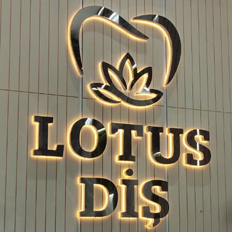 Lotus Diş Işıklı Tabela | Antik Reklam Referans Çalışması - ANTİK REKLAM