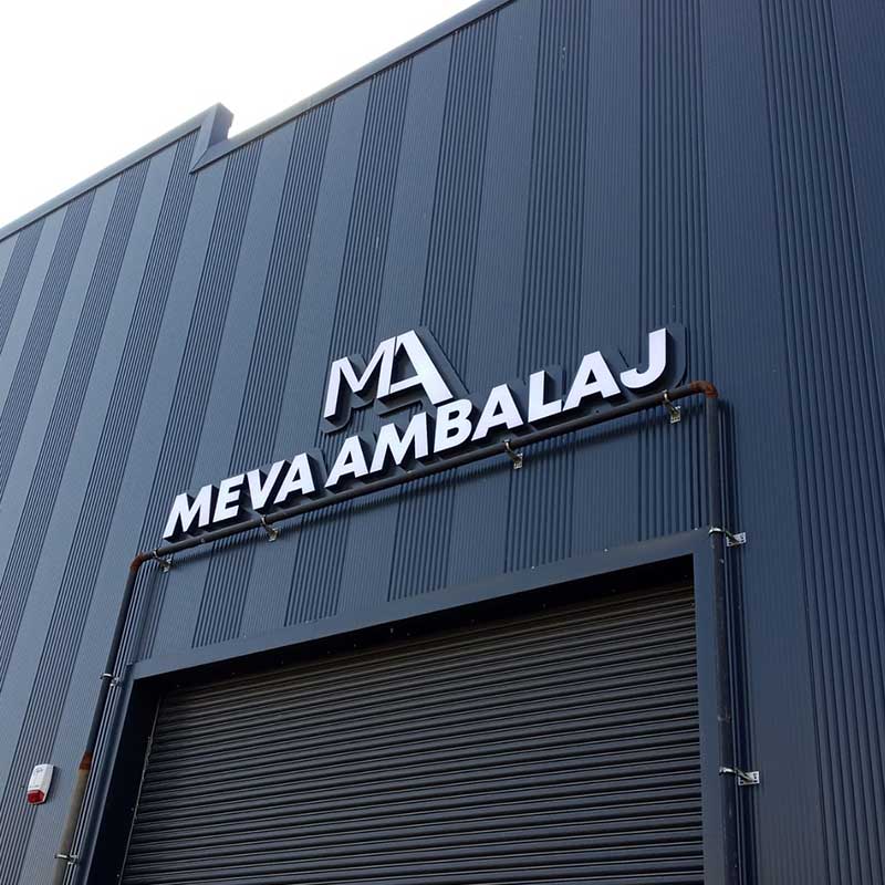 Meva Ambalaj Kutu Harf Tabela | Antik Reklam Referans Çalışması - ANTİK REKLAM