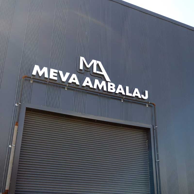 Meva Ambalaj Kutu Harf Tabela | Antik Reklam Referans Çalışması - ANTİK REKLAM