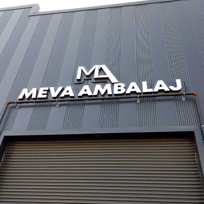 Meva Ambalaj Kutu Harf Tabela | Antik Reklam Referans Çalışması - ANTİK REKLAM