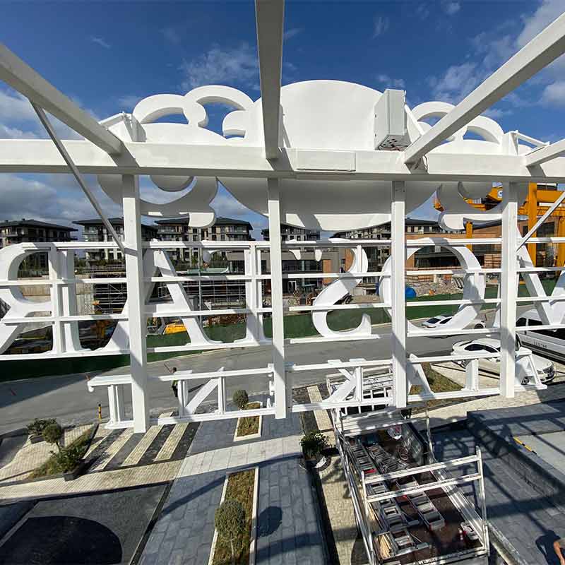 Mostar Atakent Kutu Harf Tabela | Antik Reklam Referans Çalışması - ANTİK REKLAM