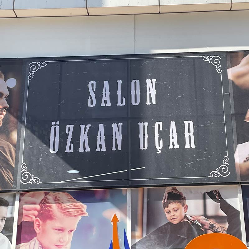 Salon Özkan Uçar Mesh Branda | Antik Reklam - ANTİK REKLAM