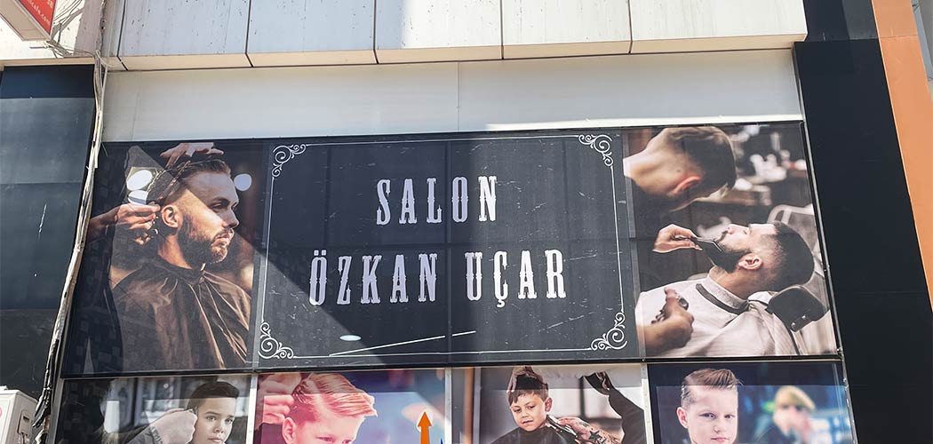 Salon Özkan Uçar Mesh Branda | Antik Reklam - ANTİK REKLAM
