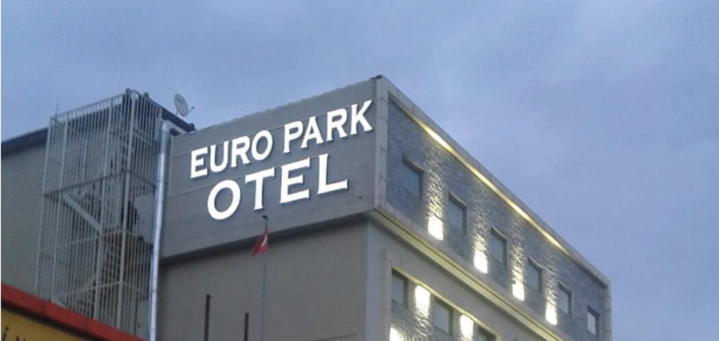 Euro Park Otel Kutu Harf Tabela | Antik Reklam Referans Çalışması - ANTİK REKLAM