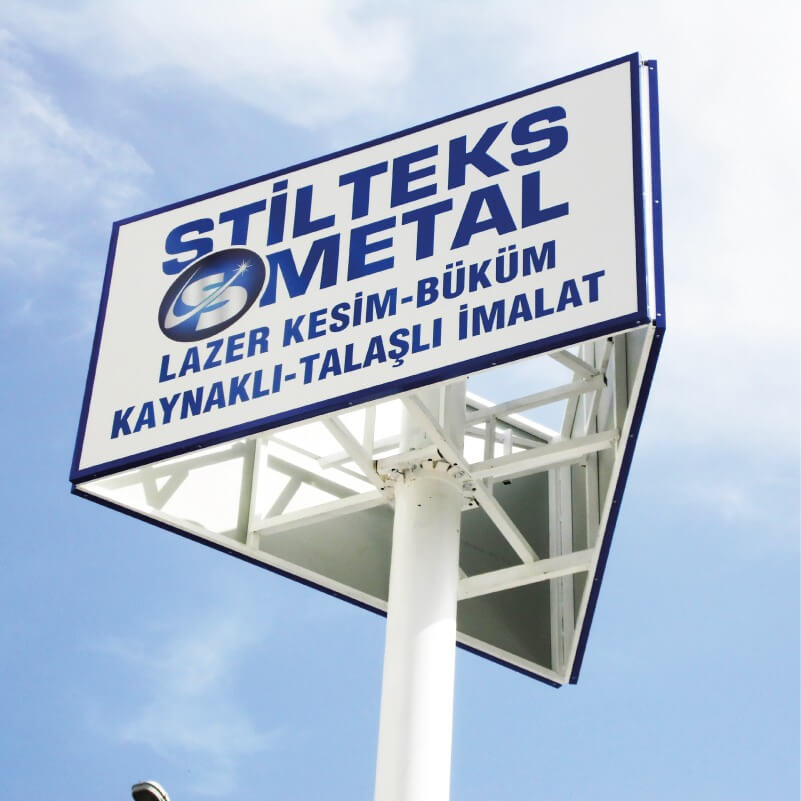 Stilteks Metal Totem Tabela | Antik Reklam - ANTİK REKLAM