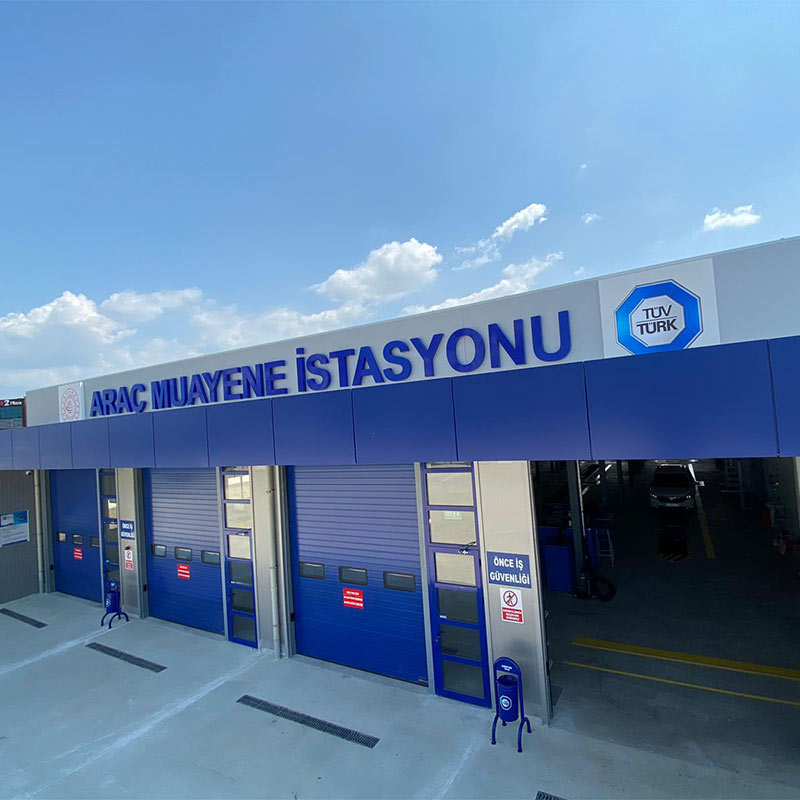 TÜVTÜRK Araç Muayene İstasyonu Kutu Harf Tabela | Antik Reklam Referans Çalışması - ANTİK REKLAM