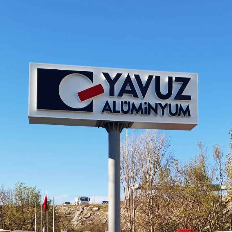 Yavuz Alüminyum Totem Tabela | Antik Reklam - ANTİK REKLAM